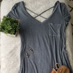 American Eagle Outfitters distressed shirt dress